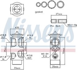SUPAPA EXPANSIUNE CLIMA NISSENS 999233 - Compatibil cu MAYBACH, MERCEDES-BENZ