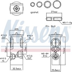 SUPAPA EXPANSIUNE CLIMA NISSENS 999297 - Compatibil cu CITROEN, PEUGEOT, RENAULT
