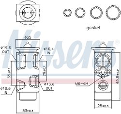 SUPAPA EXPANSIUNE CLIMA NISSENS 999324 - Compatibil cu VOLVO