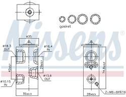 SUPAPA EXPANSIUNE CLIMA NISSENS 999345 - Compatibil cu NISSAN
