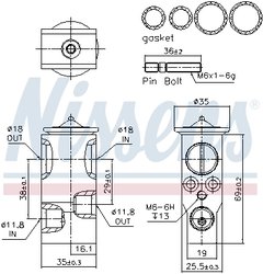 SUPAPA EXPANSIUNE CLIMA NISSENS 999377 - Compatibil cu AUDI