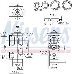 SUPAPA EXPANSIUNE CLIMA NISSENS 999390 - Compatibil cu MERCEDES-BENZ