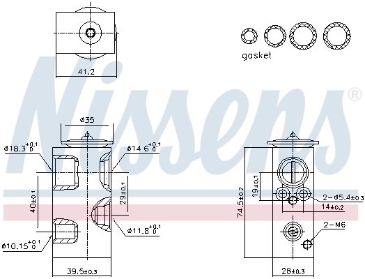 SUPAPA EXPANSIUNE CLIMA NISSENS 999426 - Compatibil cu DACIA, RENAULT