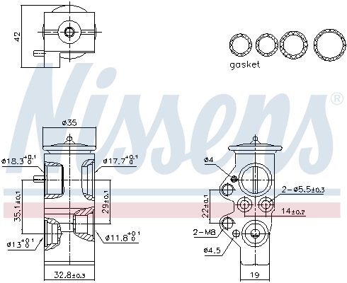 SUPAPA EXPANSIUNE CLIMA NISSENS 999428 - Compatibil cu AUDI, SEAT, SKODA, VW