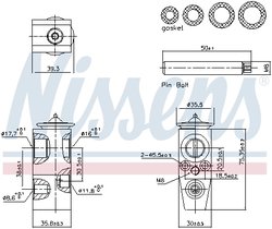 SUPAPA EXPANSIUNE CLIMA NISSENS 999448 - Compatibil cu FORD