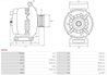 ALTERNATOR AS-PL A0044 - Compatibil cu DACIA, NISSAN, RENAULT