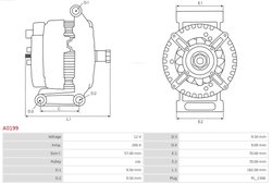 ALTERNATOR AS-PL A0199 - Compatibil cu MERCEDES-BENZ