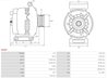 ALTERNATOR AS-PL A0207 - Compatibil cu MERCEDES-BENZ