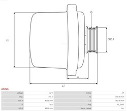 ALTERNATOR AS-PL A0226 - Compatibil cu BMW, LAND ROVER