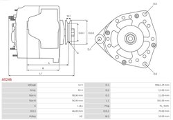 ALTERNATOR AS-PL A0246 - Compatibil cu ALFA ROMEO, AUDI, MERCEDES-BENZ, SEAT, VW