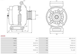 ALTERNATOR AS-PL A0430 - Compatibil cu VOLVO