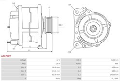 ALTERNATOR AS-PL A0679PR - Compatibil cu DACIA, RENAULT