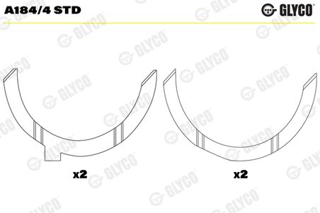 Saiba distantier, arbore cotit Glyco A184/4 STD