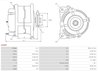 ALTERNATOR AS-PL A2004 - Compatibil cu ISUZU, OPEL, VAUXHALL