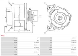 ALTERNATOR AS-PL A2021 - Compatibil cu HYUNDAI, NISSAN