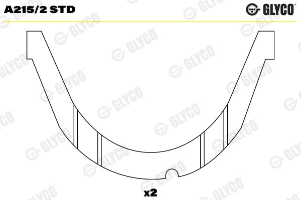 Saiba distantier, arbore cotit Glyco A215/2 STD