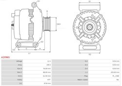 ALTERNATOR AS-PL A2096S - Compatibil cu VW