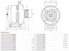 ALTERNATOR AS-PL A3055(P-INA) - Compatibil cu ALFA ROMEO, CITROEN, FIAT, FORD, LANCIA, OPEL, PEUGEOT, SUBARU, SUZUKI, VAUXHALL