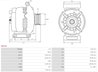 ALTERNATOR AS-PL A3114 - Compatibil cu CHRYSLER, JEEP, MERCEDES-BENZ