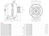 ALTERNATOR AS-PL A3165 - Compatibil cu AUDI