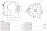ALTERNATOR AS-PL A4048(P) - Compatibil cu OPEL, SAAB, VAUXHALL