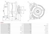 ALTERNATOR AS-PL A5028 - Compatibil cu BEDFORD, MARUTI, SUBARU, SUZUKI, VAUXHALL