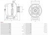 ALTERNATOR AS-PL A6042 - Compatibil cu HONDA