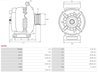 ALTERNATOR AS-PL A6095 - Compatibil cu ALFA ROMEO, FIAT, LANCIA, OPEL, SUZUKI, VAUXHALL
