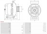 ALTERNATOR AS-PL A6130S - Compatibil cu ALFA ROMEO, CHRYSLER, FIAT, JEEP, LANCIA