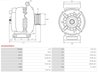 Alternator AS-PL A6166(DENSO)