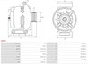 ALTERNATOR AS-PL A6203 - Compatibil cu FIAT, FORD, LANCIA, OPEL, VAUXHALL