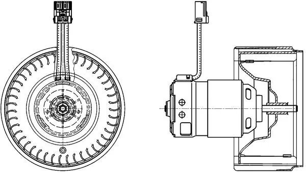 Ventilator habitaclu MAHLE AB 71 000P