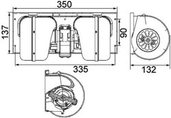 VENTILATOR HABITACLU MAHLE AB 85 000P - Compatibil cu DAF