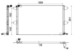 RADIATOR CLIMATIZARE MAHLE AC 171 001S - Compatibil cu SEAT, VW