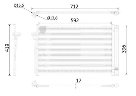 RADIATOR CLIMATIZARE MAHLE AC 344 000S - Compatibil cu ALPINA, BMW, BMW (BRILLIANCE)