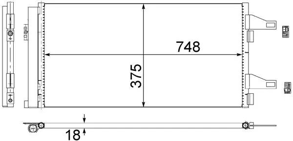 RADIATOR CLIMATIZARE MAHLE AC 363 000S - Compatibil cu CITROEN, FIAT, OPEL, PEUGEOT, VAUXHALL