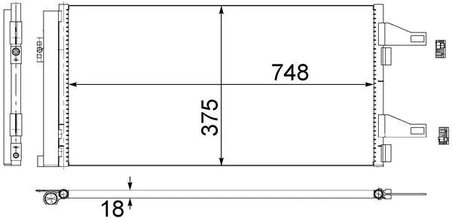 RADIATOR CLIMATIZARE MAHLE AC 363 000S - Compatibil cu CITROEN, FIAT, OPEL, PEUGEOT, VAUXHALL