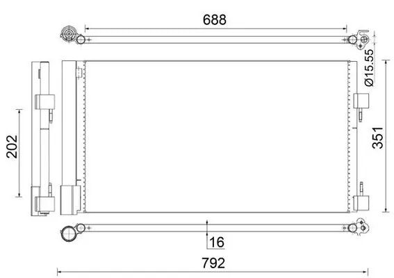 RADIATOR CLIMATIZARE MAHLE AC 486 000S - Compatibil cu RENAULT