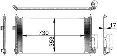 Radiator climatizare MAHLE AC 674 000S