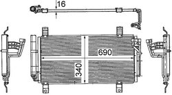 RADIATOR CLIMATIZARE MAHLE AC 714 000S - Compatibil cu MAZDA