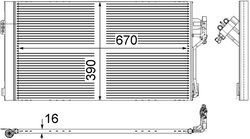 RADIATOR CLIMATIZARE MAHLE AC 761 000S - Compatibil cu MERCEDES-BENZ