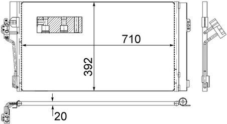 RADIATOR CLIMATIZARE MAHLE AC 762 000S - Compatibil cu MERCEDES-BENZ