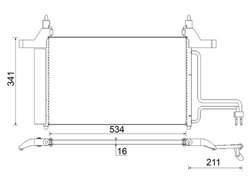 RADIATOR CLIMATIZARE MAHLE AC 790 000S - Compatibil cu FIAT