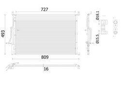 RADIATOR CLIMATIZARE MAHLE AC 908 000S - Compatibil cu AUDI