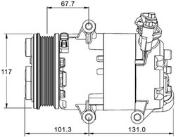 COMPRESOR CLIMATIZARE MAHLE ACP 1330 000P - Compatibil cu FORD, LAND ROVER
