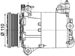 COMPRESOR CLIMATIZARE MAHLE ACP 1357 000P - Compatibil cu FORD, LAND ROVER, VOLVO
