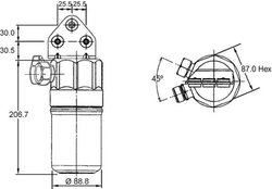 Uscator aer conditionat MAHLE AD 187 000S
