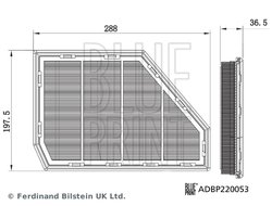 FILTRU AER BLUE PRINT ADBP220053 - Compatibil cu BMW