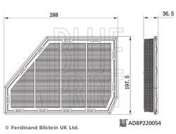 FILTRU AER BLUE PRINT ADBP220054 - Compatibil cu BMW