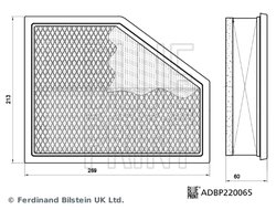 FILTRU AER BLUE PRINT ADBP220065 - Compatibil cu ALPINA, BMW